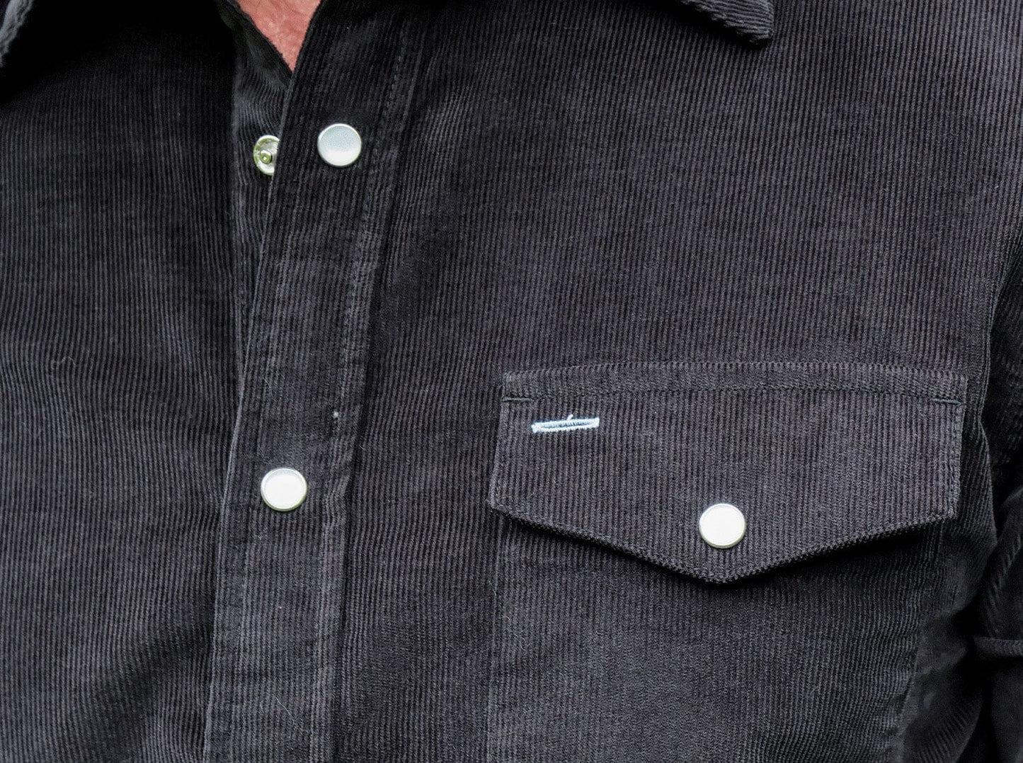 Criquet Corduroy Pearl Snap - Midnight Oil