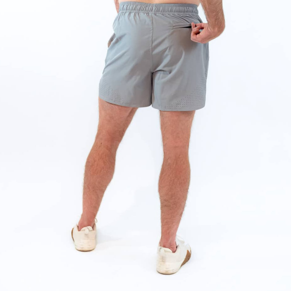 Pillar Athletics  Drew Short 5" - Light Grey