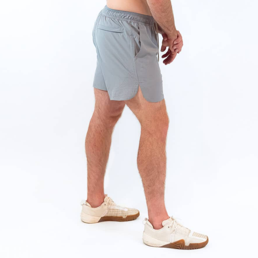 Pillar Athletics  Drew Short 5" - Light Grey