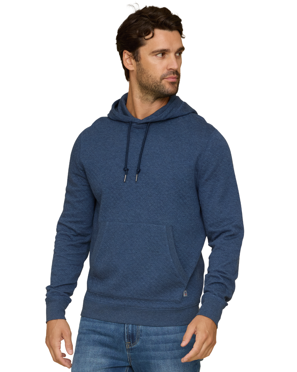 Flag and Anthem | Bradner Super Soft Quilted Hoodie | Navy Heather