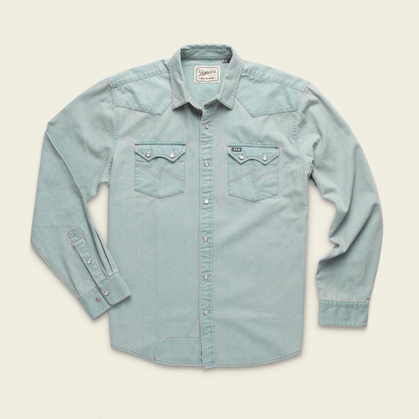 Howler Bros Dust Up Denim Snapshirt - Light Wash