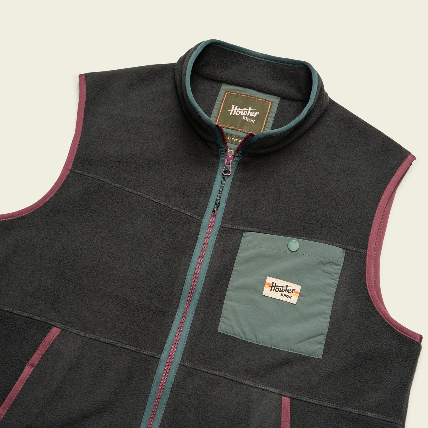 Howler Bros Free Range Fleece Vest - Antique Black