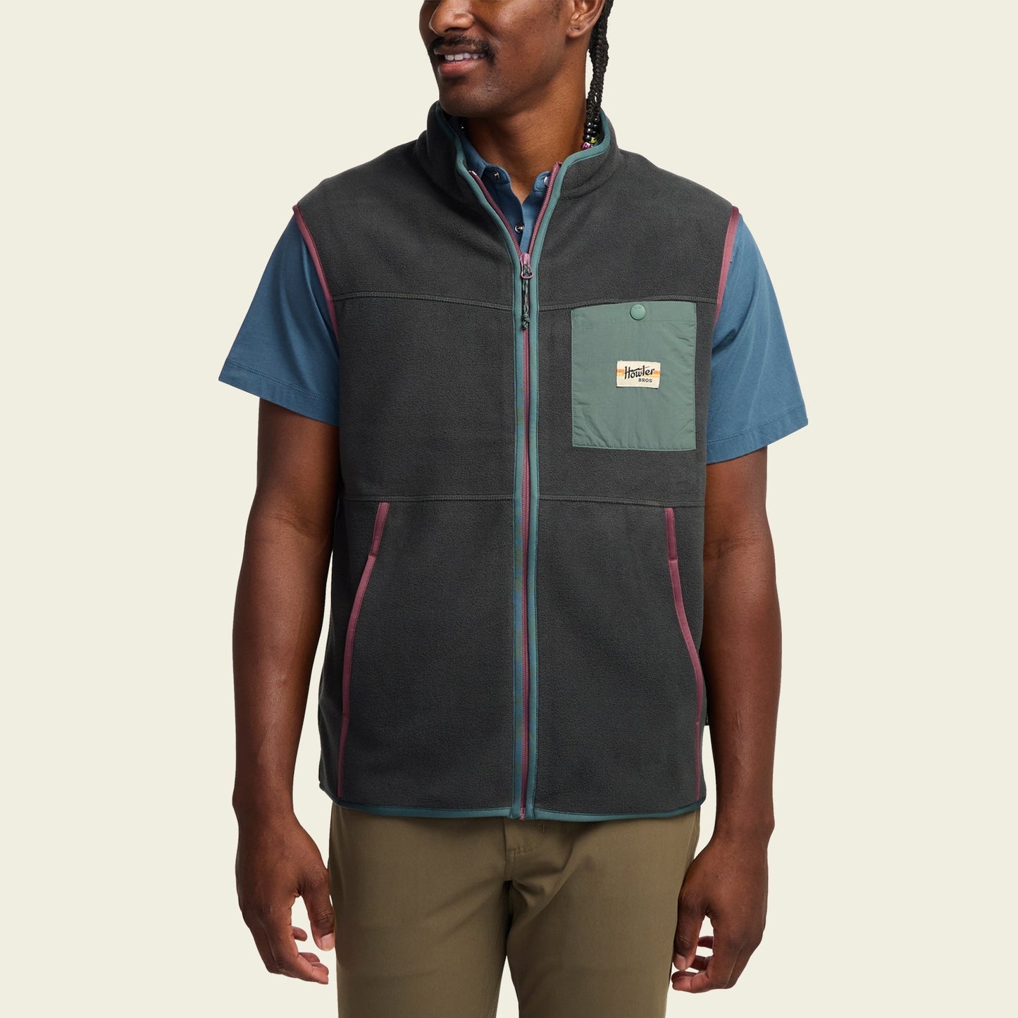 Howler Bros Free Range Fleece Vest - Antique Black