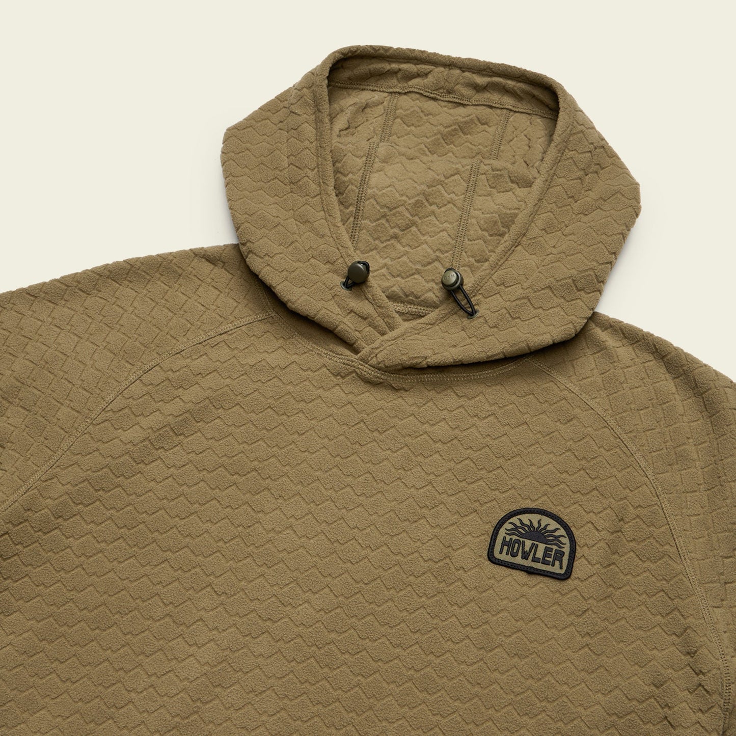 Howler Bros Palo Duro Fleece Hoodie Mountain Grid - Fatigue