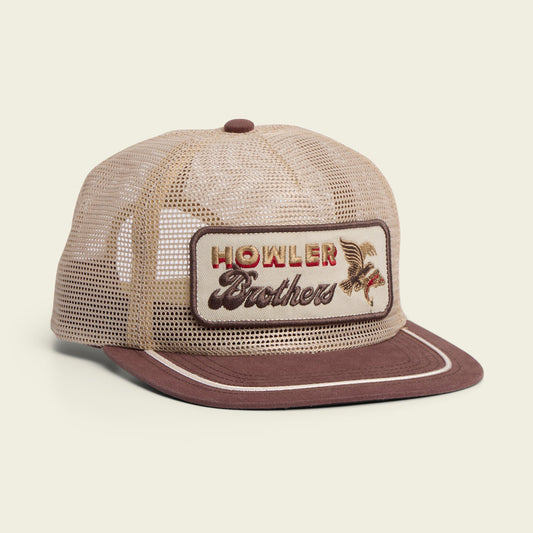 Howler Bros Unstructured Osprey Prey Feedstore Snapback - Khaki/Brown