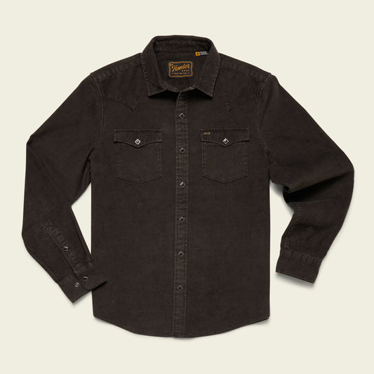 Howler Bros Banning Corduroy Snapshirt - Antique Black