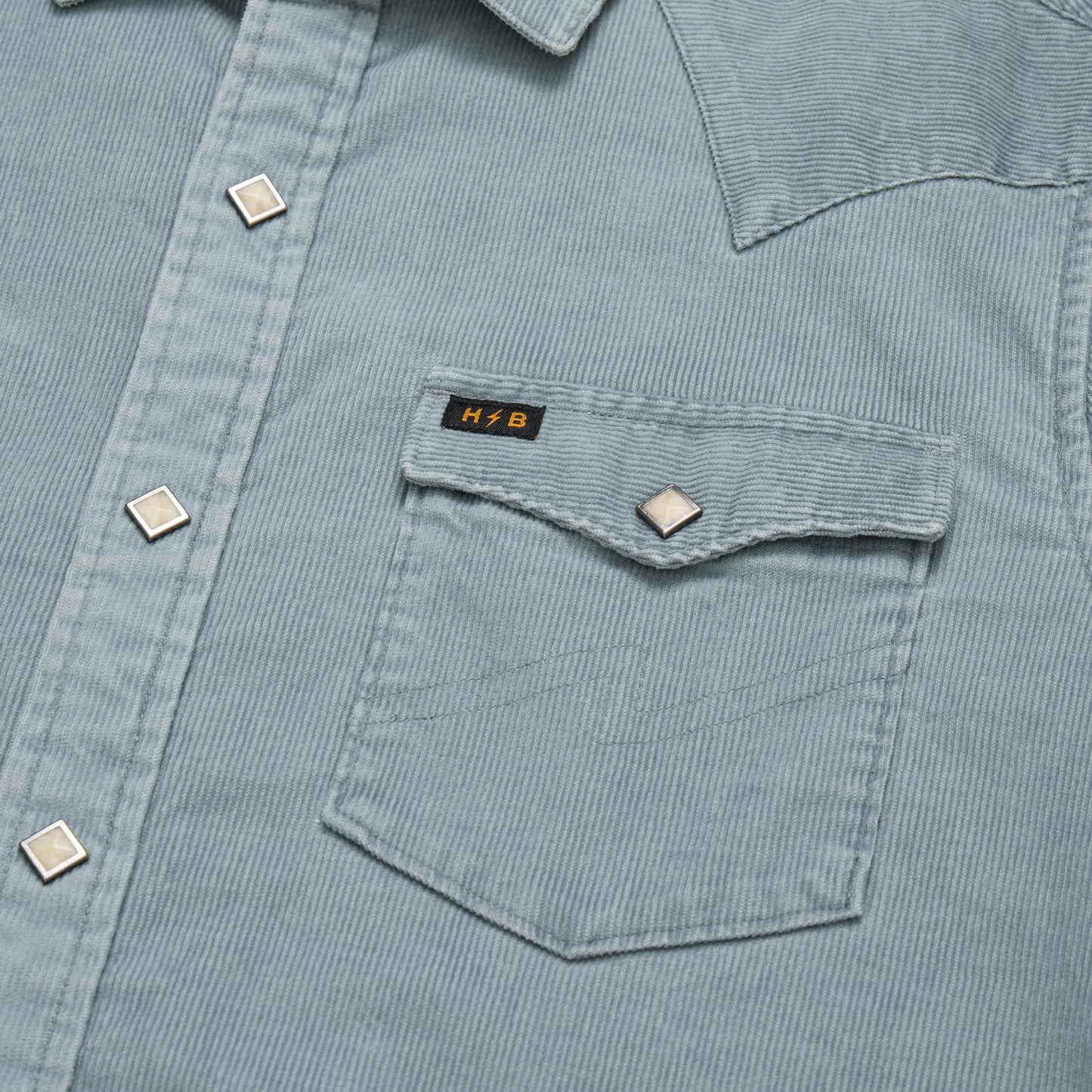Howler Bros Banning Corduroy Snapshirt - Iron Blue