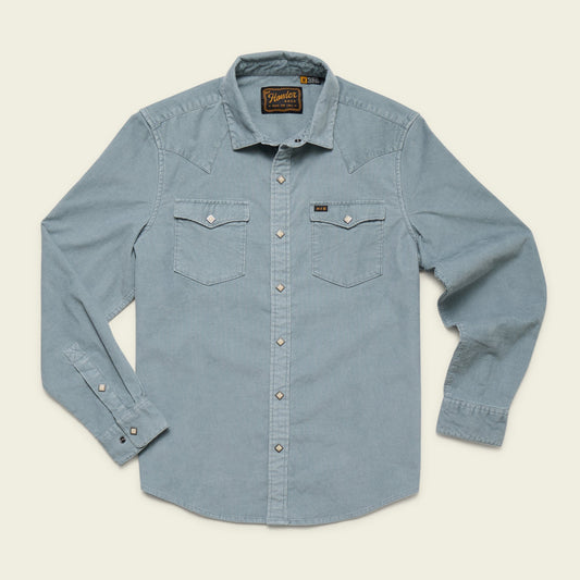 Howler Bros Banning Corduroy Snapshirt - Iron Blue