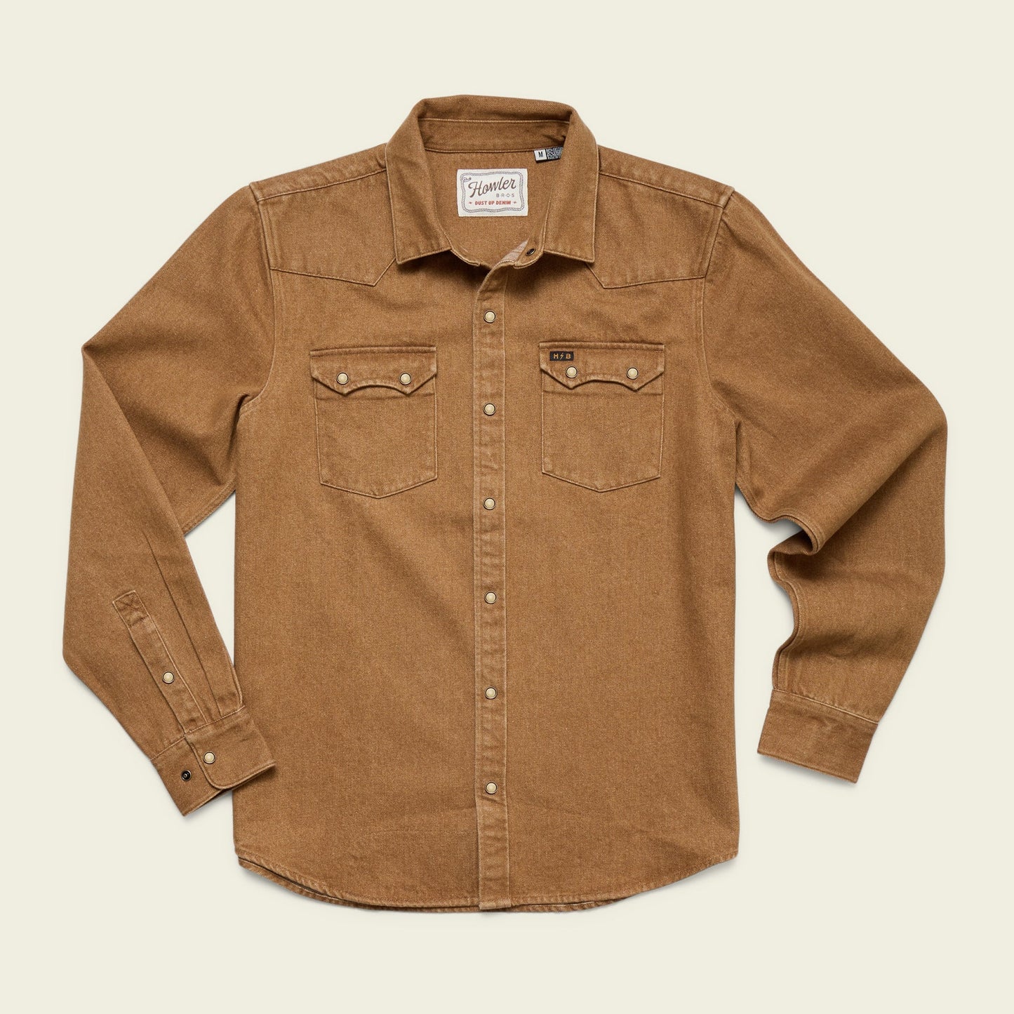 Howler Bros Dust Up Denim Snapshirt - Owens Oaker Wash