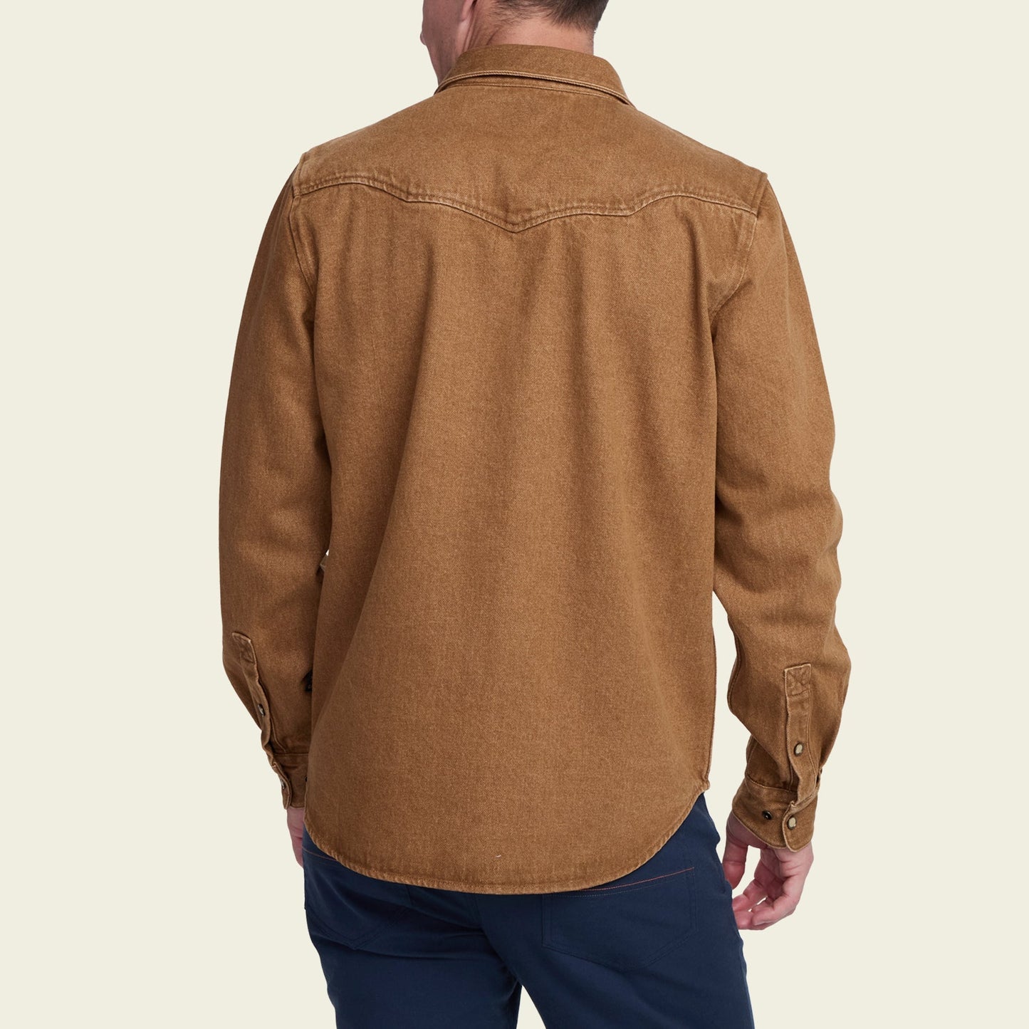 Howler Bros Dust Up Denim Snapshirt - Owens Oaker Wash
