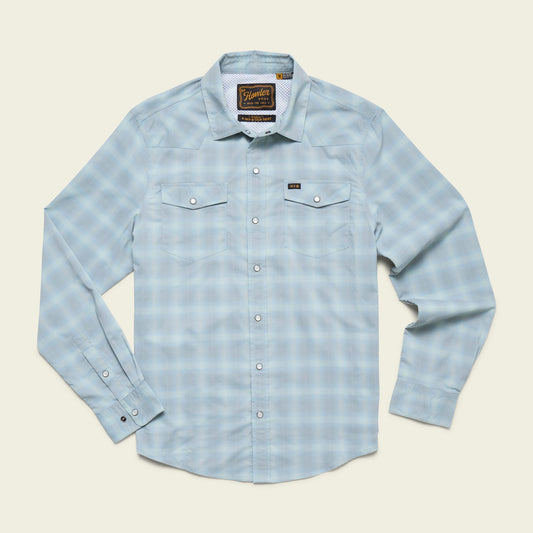 Howler Bros H Bar B B-Tech Long Sleeve - Kent Plaid : Iron Blue