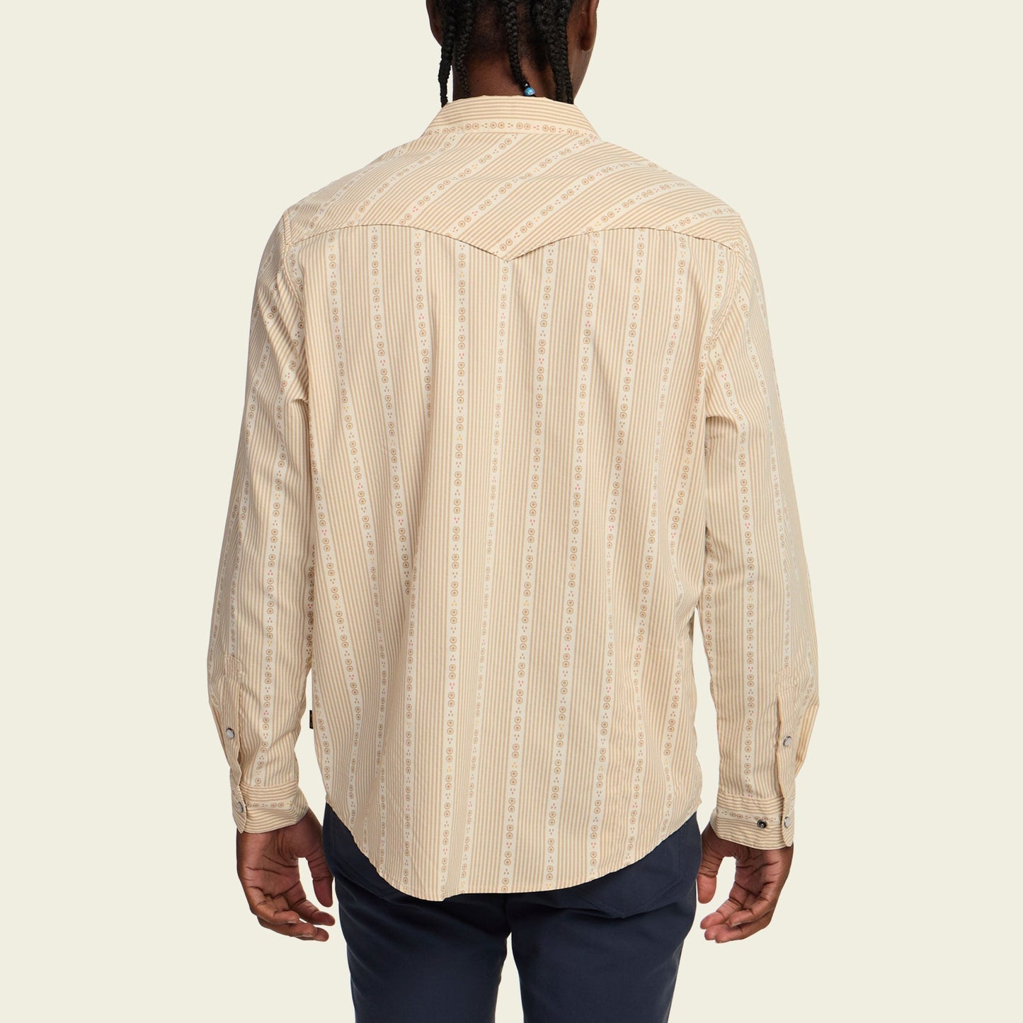 Howler Bros H Bar B B-Tech Long Sleeve - MOSQUERO STRIPE : BROWN RICE