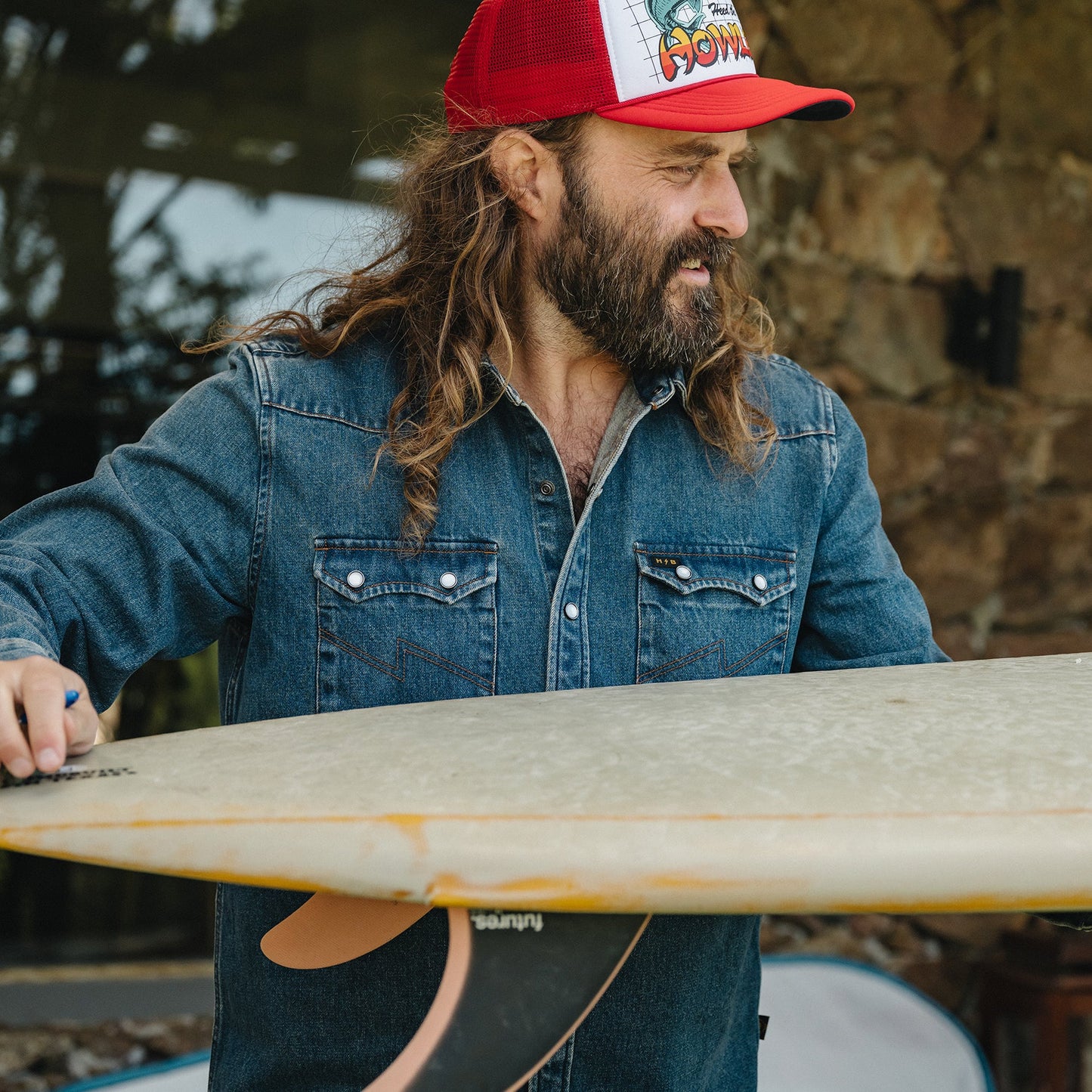 Howler Bros | Dust Up Denim Snapshirt | Bolan Classic Wash