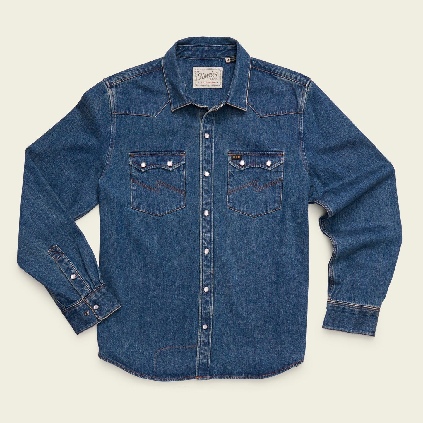 Howler Bros | Dust Up Denim Snapshirt | Bolan Classic Wash