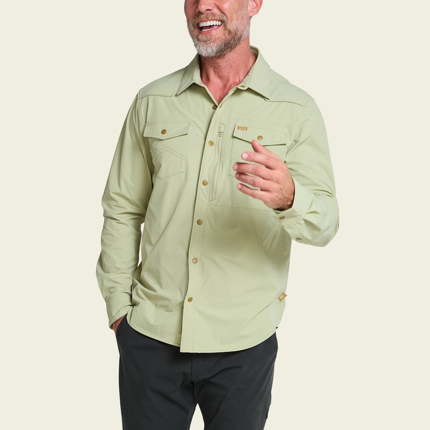 Howler Bros | Emerger Tech Long Sleeve | Fog Green
