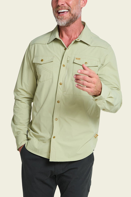 Howler Bros | Emerger Tech Long Sleeve | Fog Green