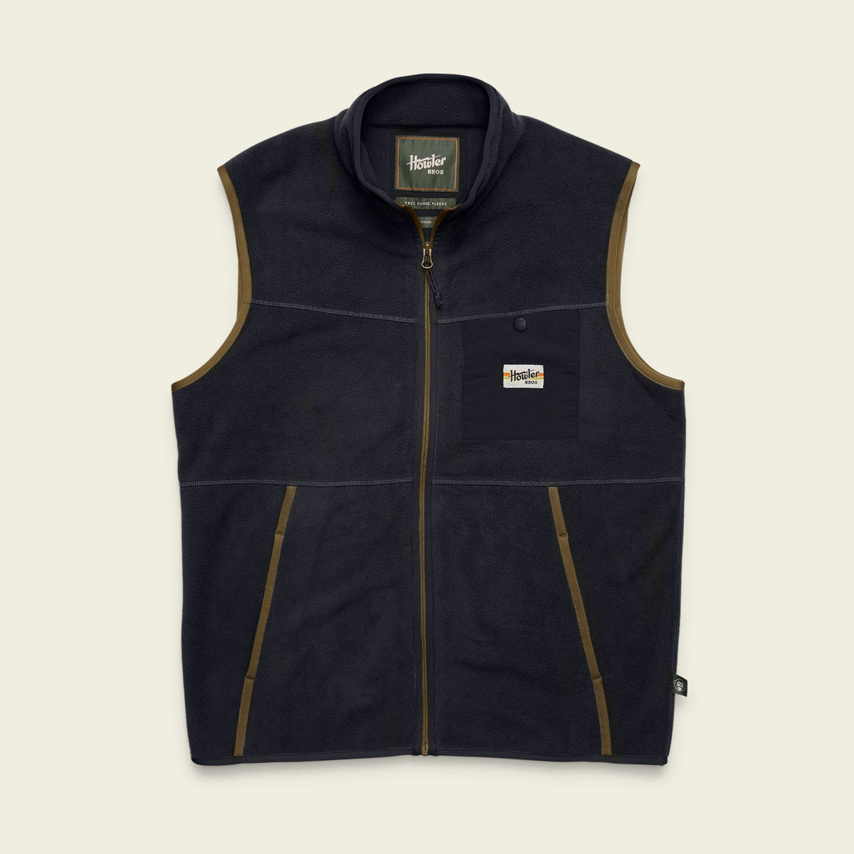 Howler Bros | Free Range Fleece Vest | Carbonite