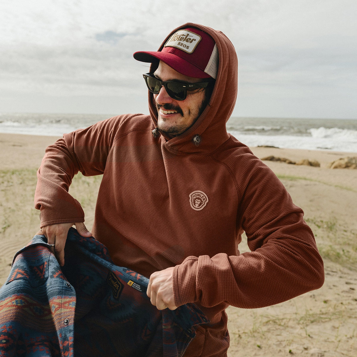 Howler Bros | Palo Duro Fleece Hoodie | Mink Brown
