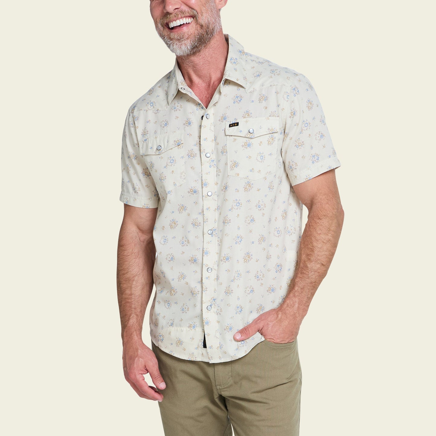 Howler Bros | H Bar B Bouquets Snap Shirt | Beige