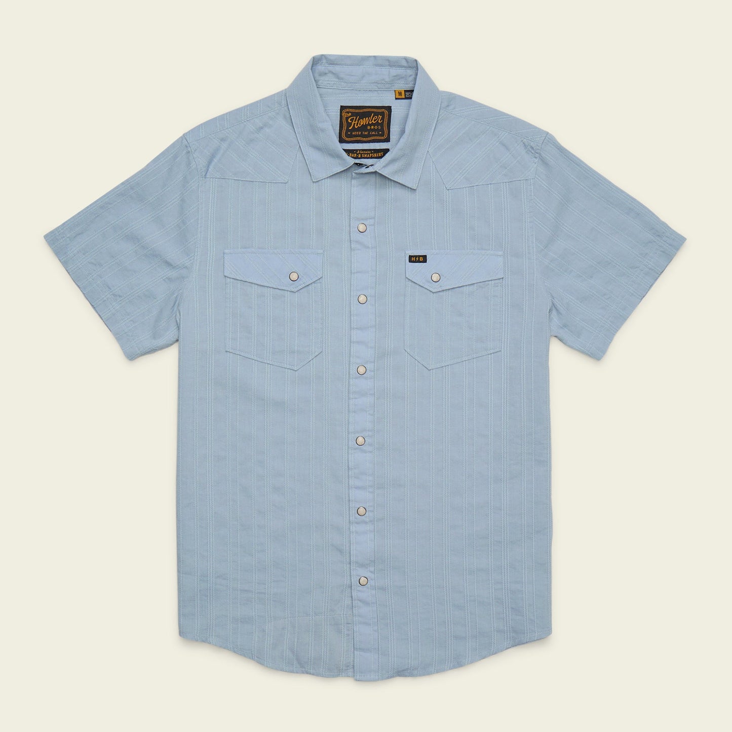 Howler Bros | H Bar Snap Eyelet Stripe Shirt | Sky Blue