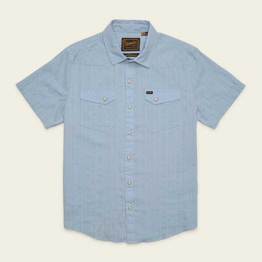 Howler Bros | H Bar Snap Eyelet Stripe Shirt | Sky Blue