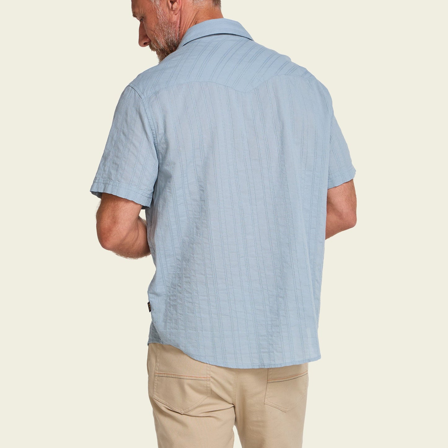 Howler Bros | H Bar Snap Eyelet Stripe Shirt | Sky Blue