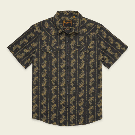 Howler Bros | H Bar Snap Grampa's Curtains Shirt | Antique Black