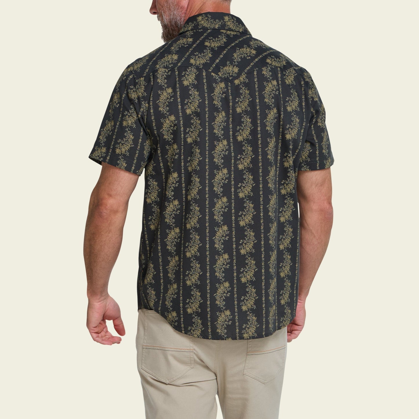 Howler Bros | H Bar Snap Grampa's Curtains Shirt | Antique Black