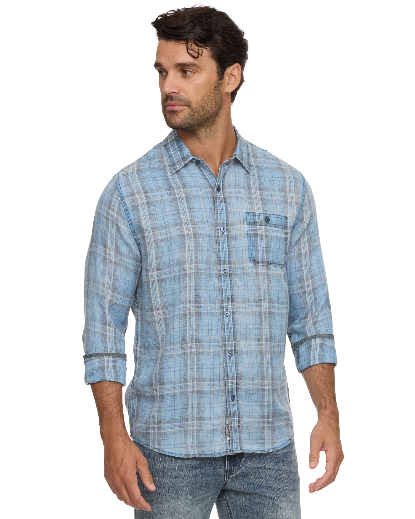 Flag & Anthem | Paxton Vintage Washed Shirt | Blue/Navy