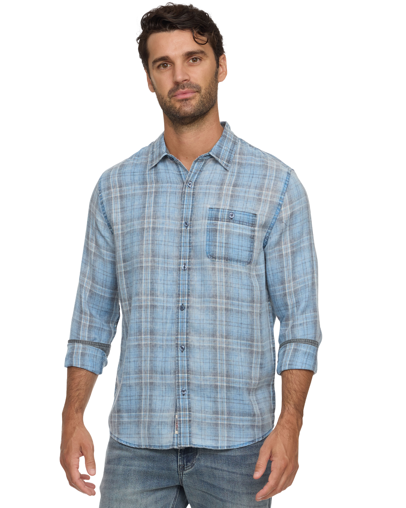 Flag & Anthem | Paxton Vintage Washed Shirt | Blue/Navy
