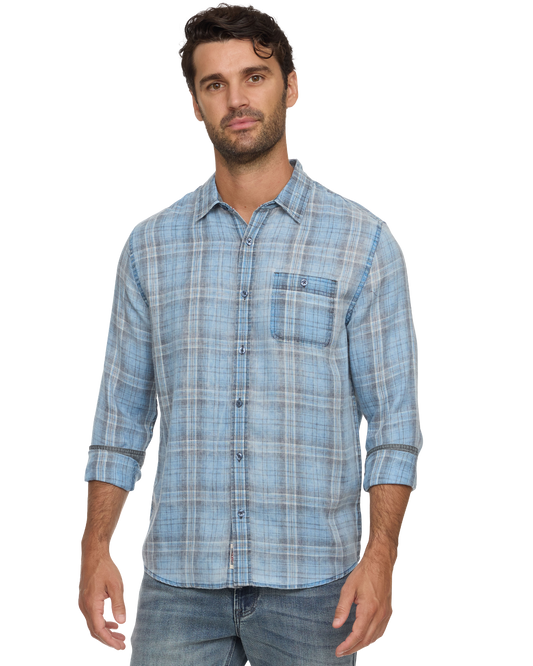 Flag & Anthem | Paxton Vintage Washed Shirt | Blue/Navy