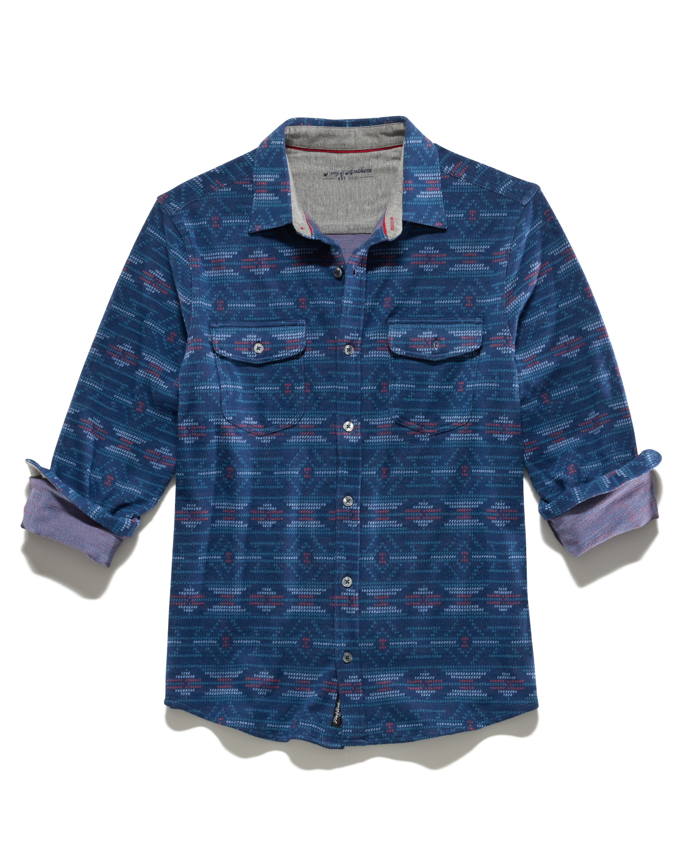 Flag & Anthem Southwestern Hero Stretch Flannel Shirt - Blue/Muave