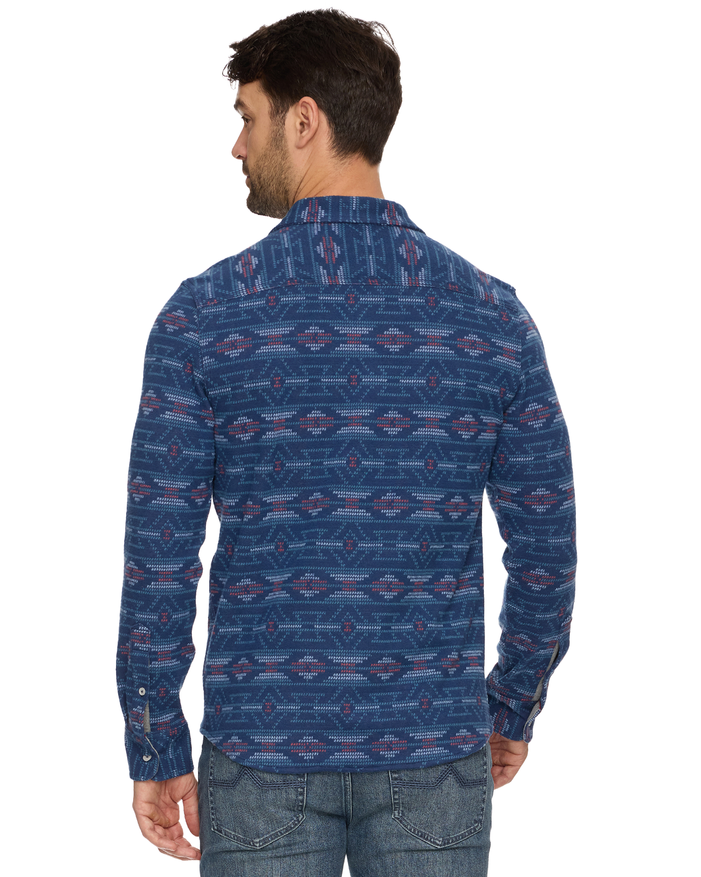 Flag & Anthem Southwestern Hero Stretch Flannel Shirt - Blue/Muave