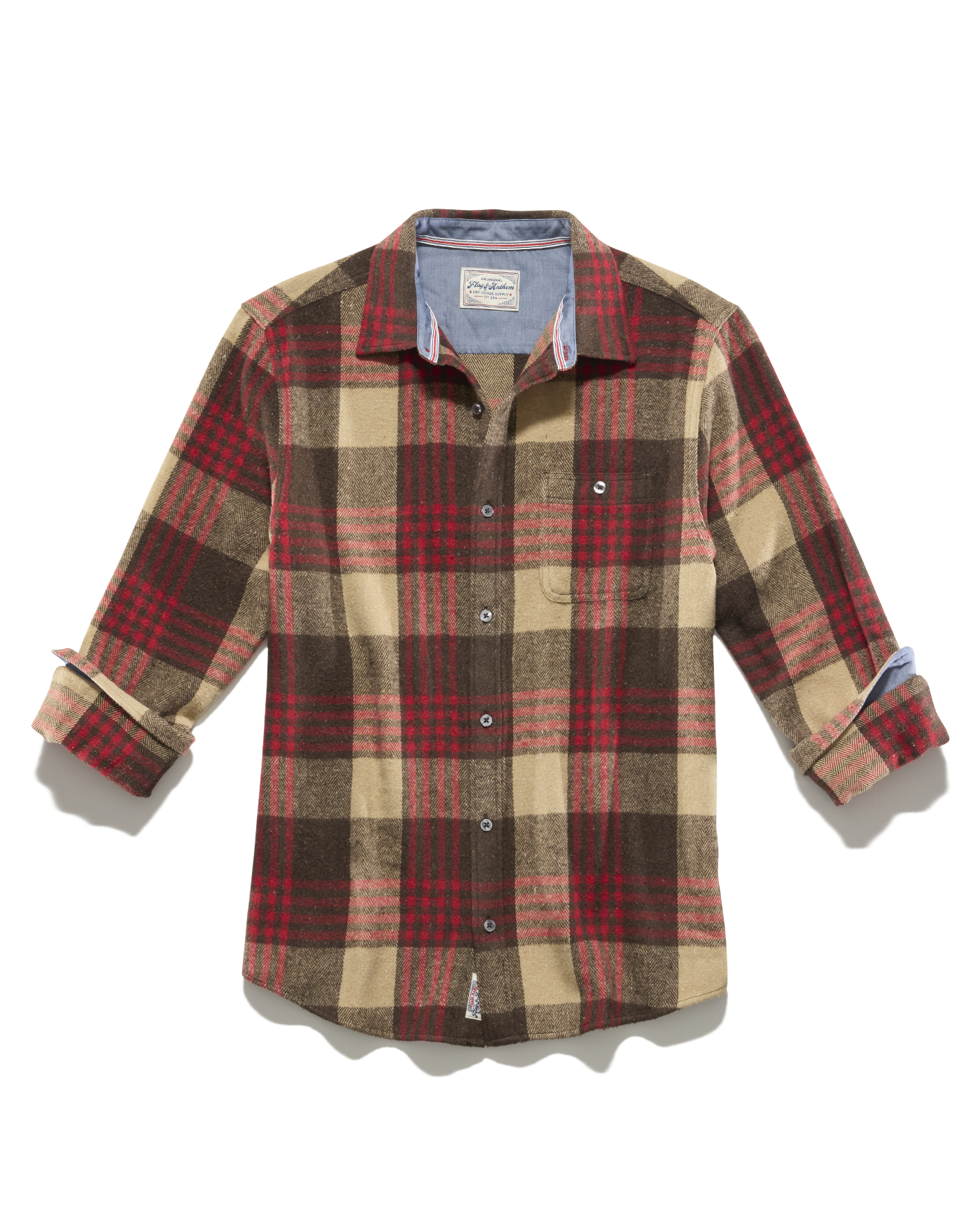 Flag and Anthem Lansing Flannel Shirt - Brown / Red