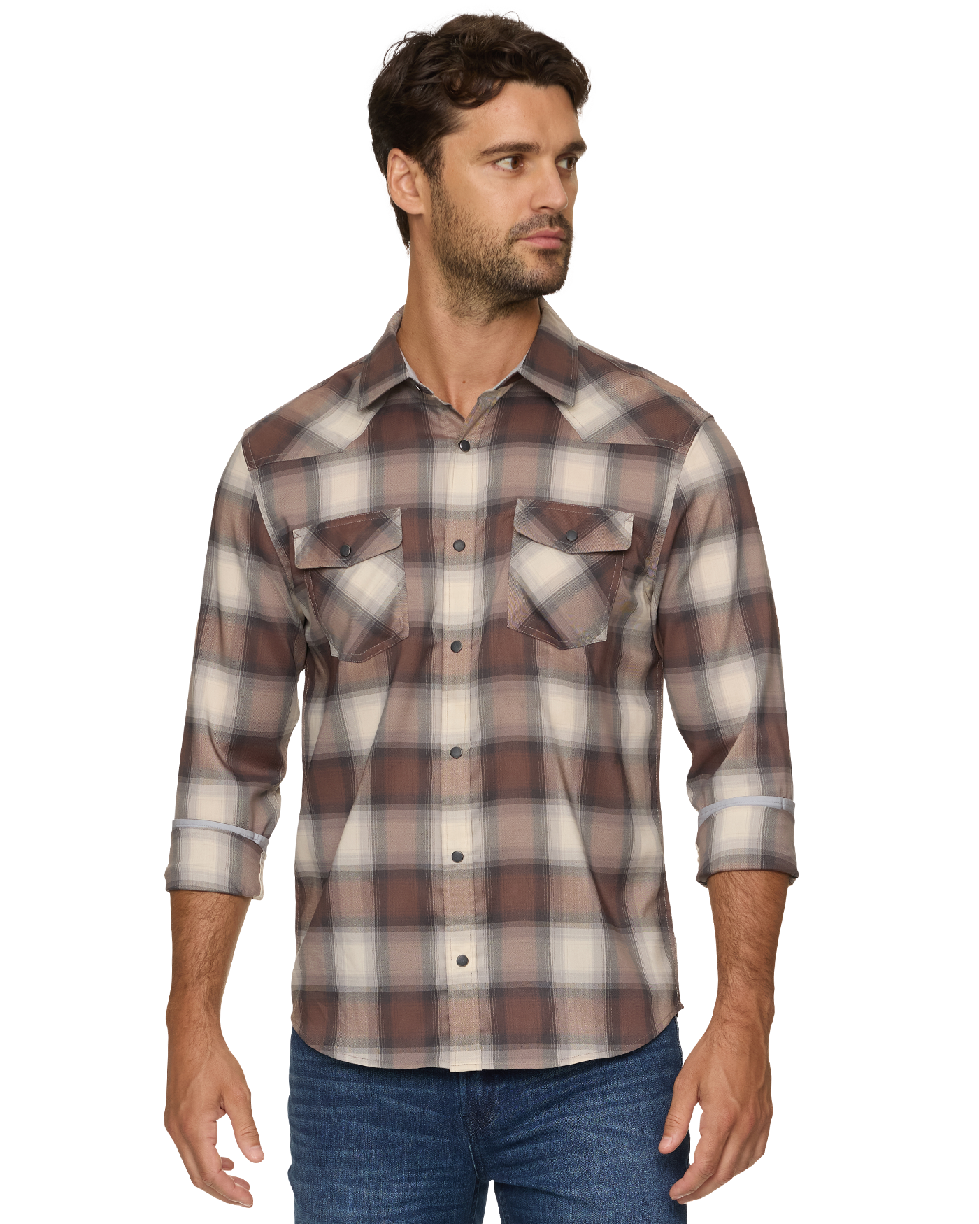 Flag & Anthem Desert Son Performance Western Shirt - Brown