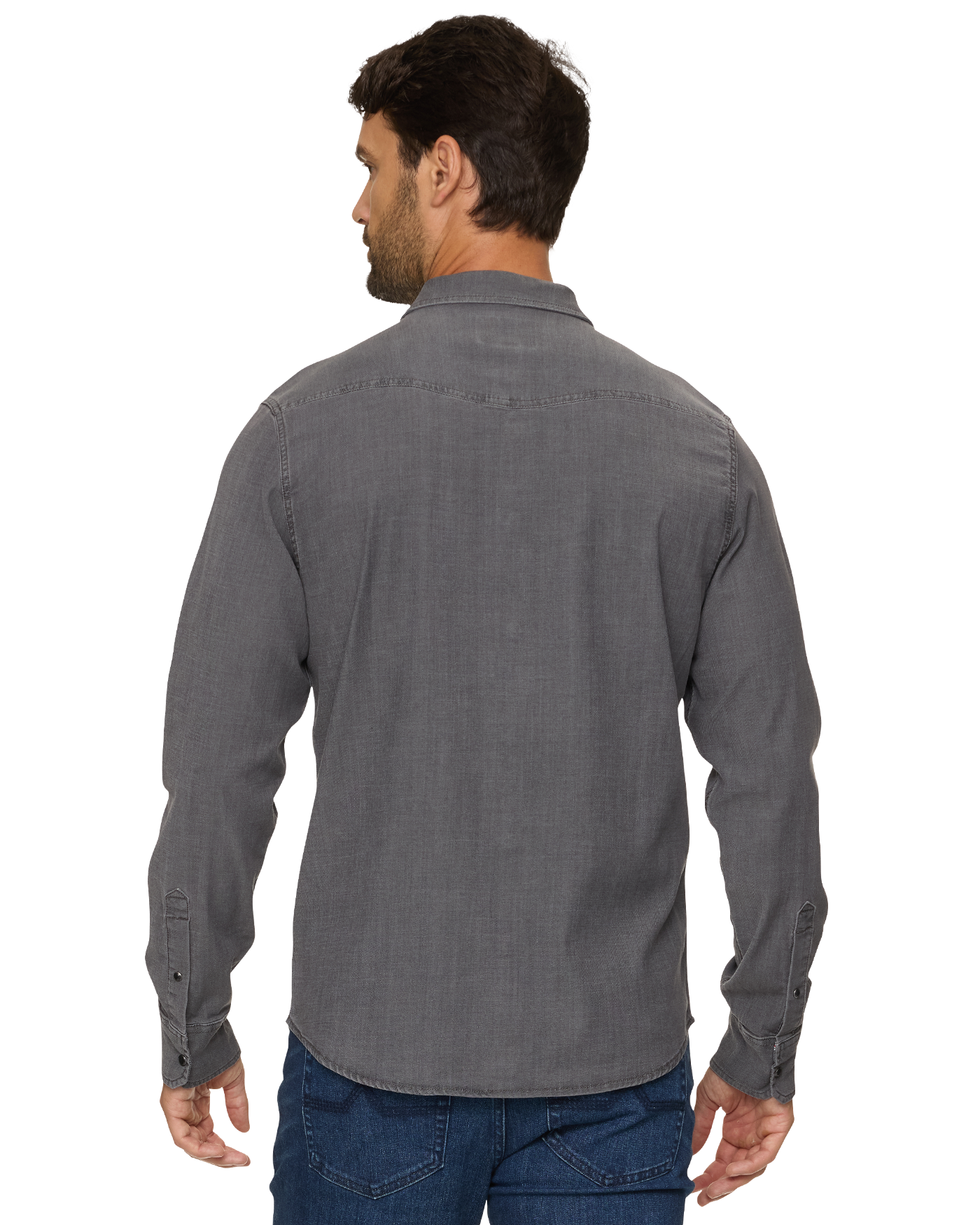 Flag and Anthem Sacramento Stretch Chambray Shirt- Grey