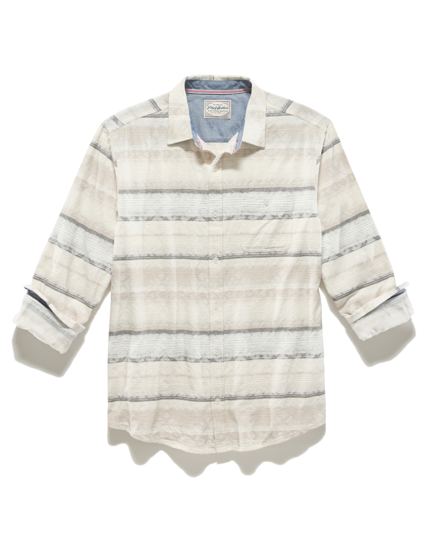 Flag and Anthem Latimer Southwest Flannel Shirt - Cream