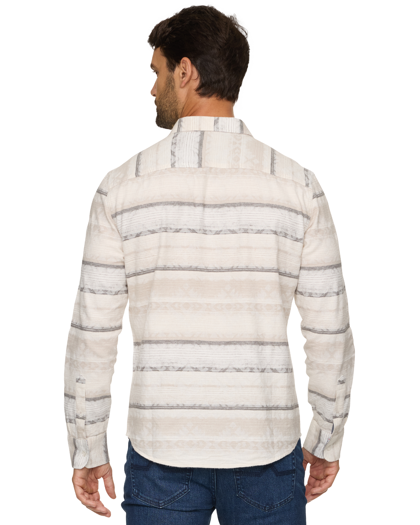 Flag and Anthem Latimer Southwest Flannel Shirt - Cream