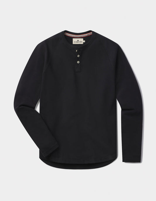 The Normal Brand Puremeso Everyday Henley - Black