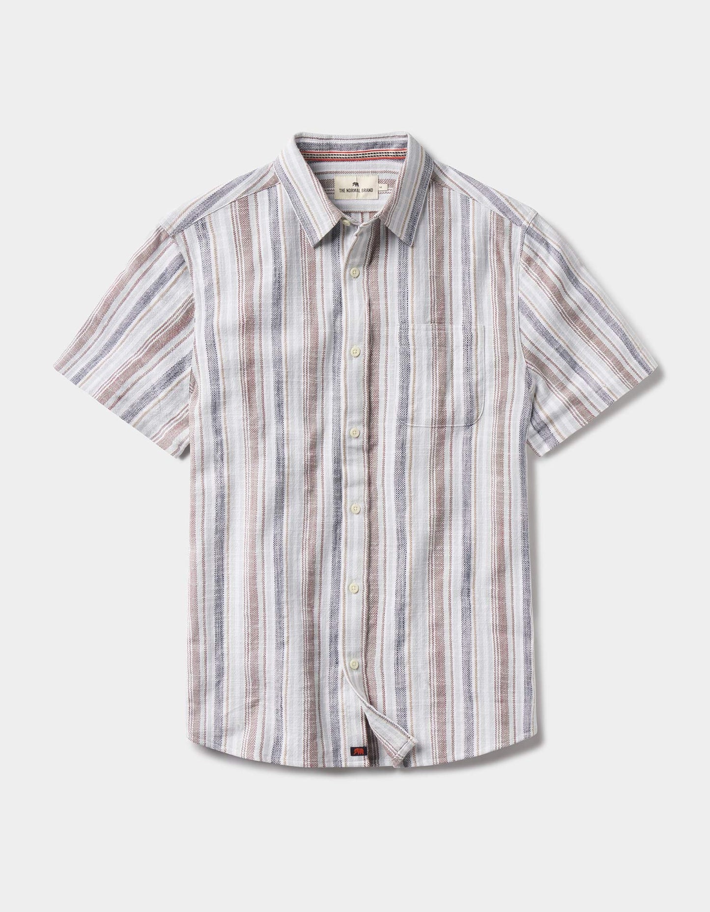 Freshwater Short Sleeve Button Up Shirt - Misty Harbor Stripe