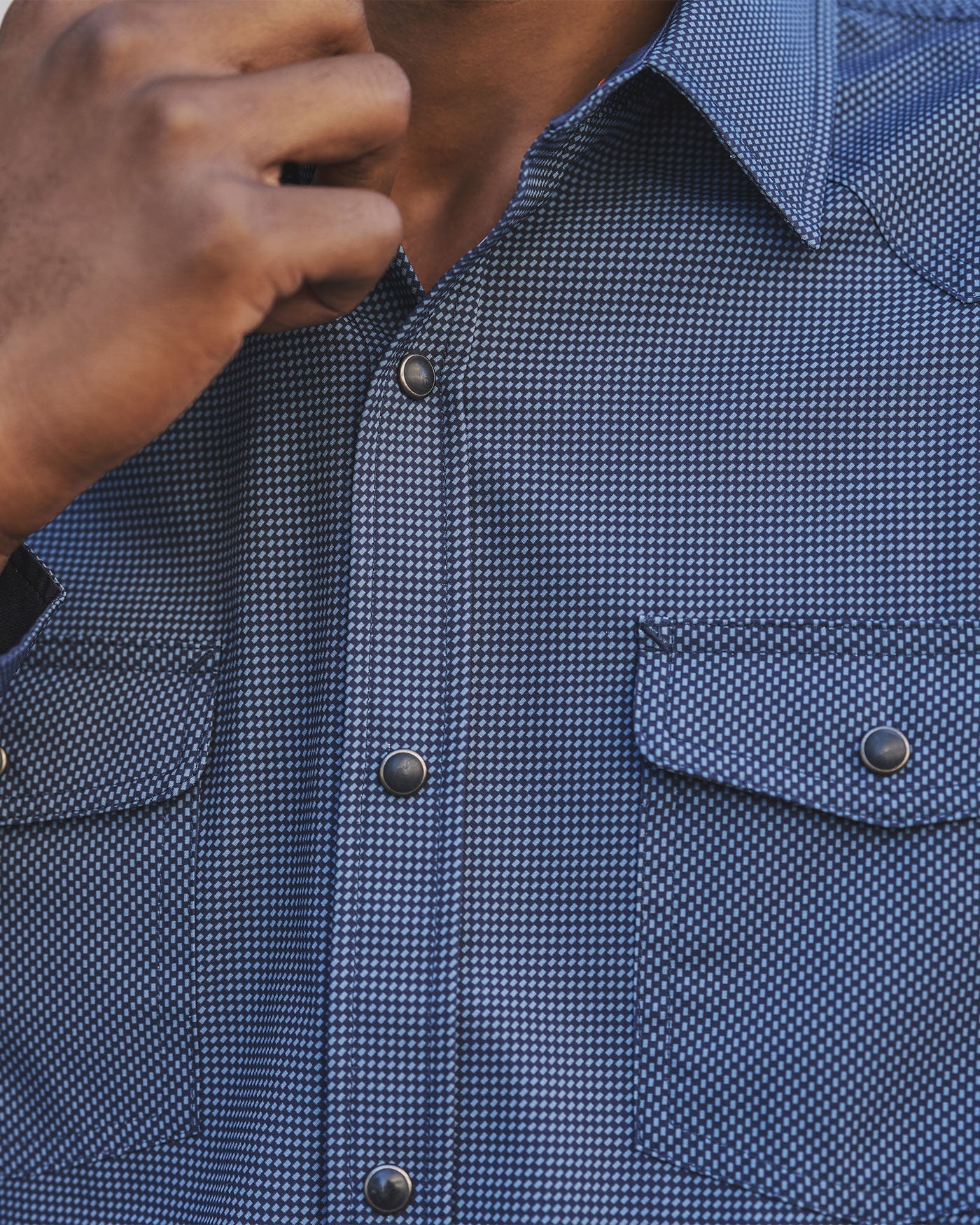 Flag & Anthem Desert Son Performance Western Shirt - Navy