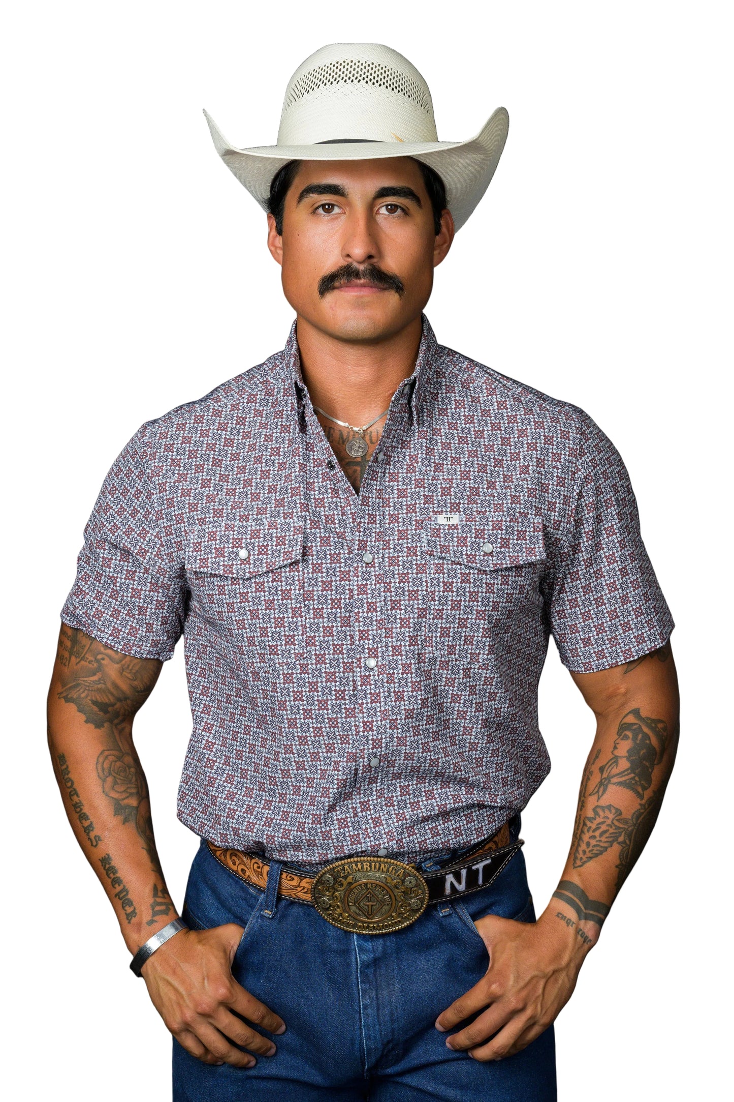 Ferrell | The Colton in Red | Short Sleeve Snap Shirt