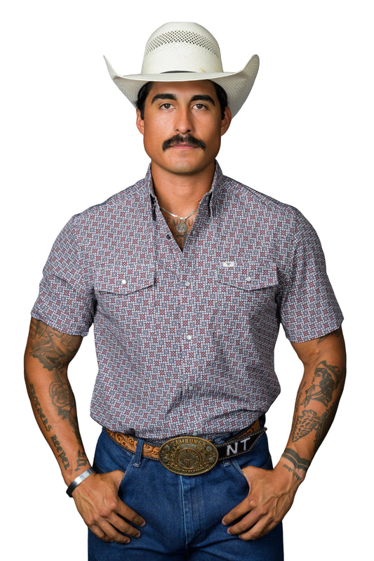 Ferrell | The Colton in Red | Short Sleeve Snap Shirt