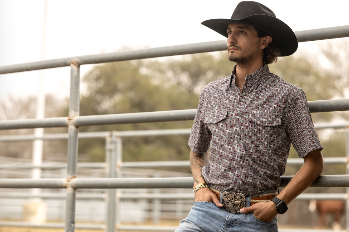 Ferrell | The Colton in Red | Short Sleeve Snap Shirt