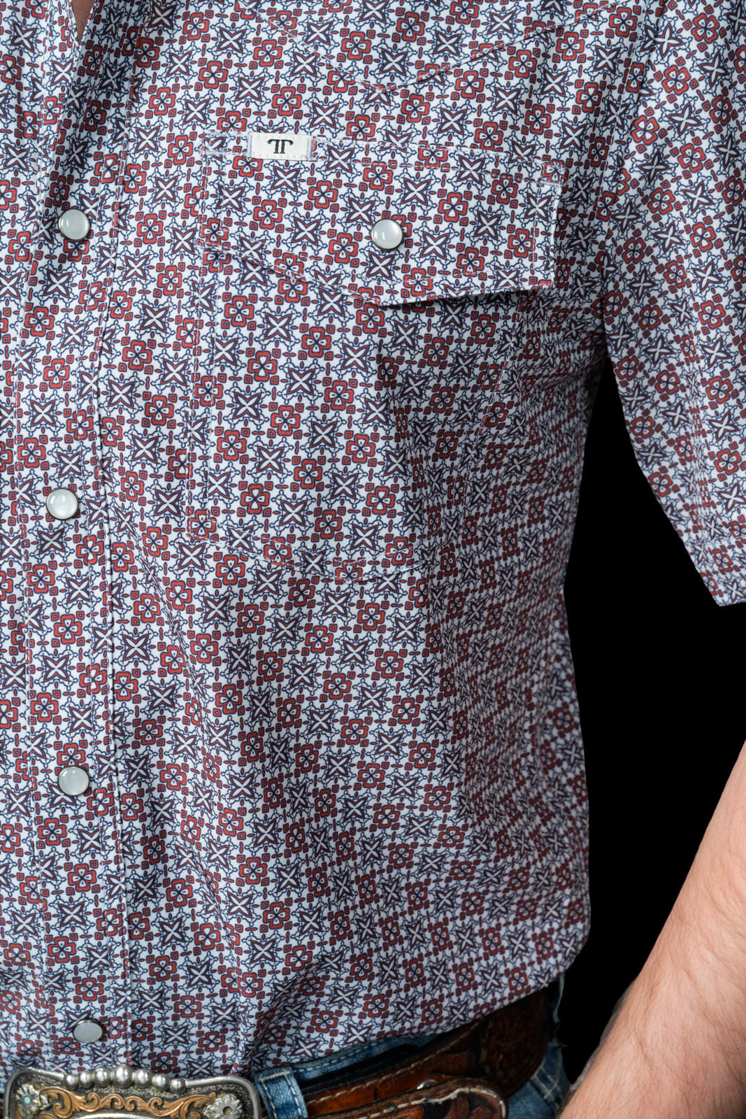 Ferrell | The Colton in Red | Short Sleeve Snap Shirt