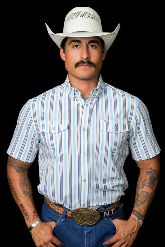 Ferrell | The Jake in Blue | Short Sleeve Snap Shirt