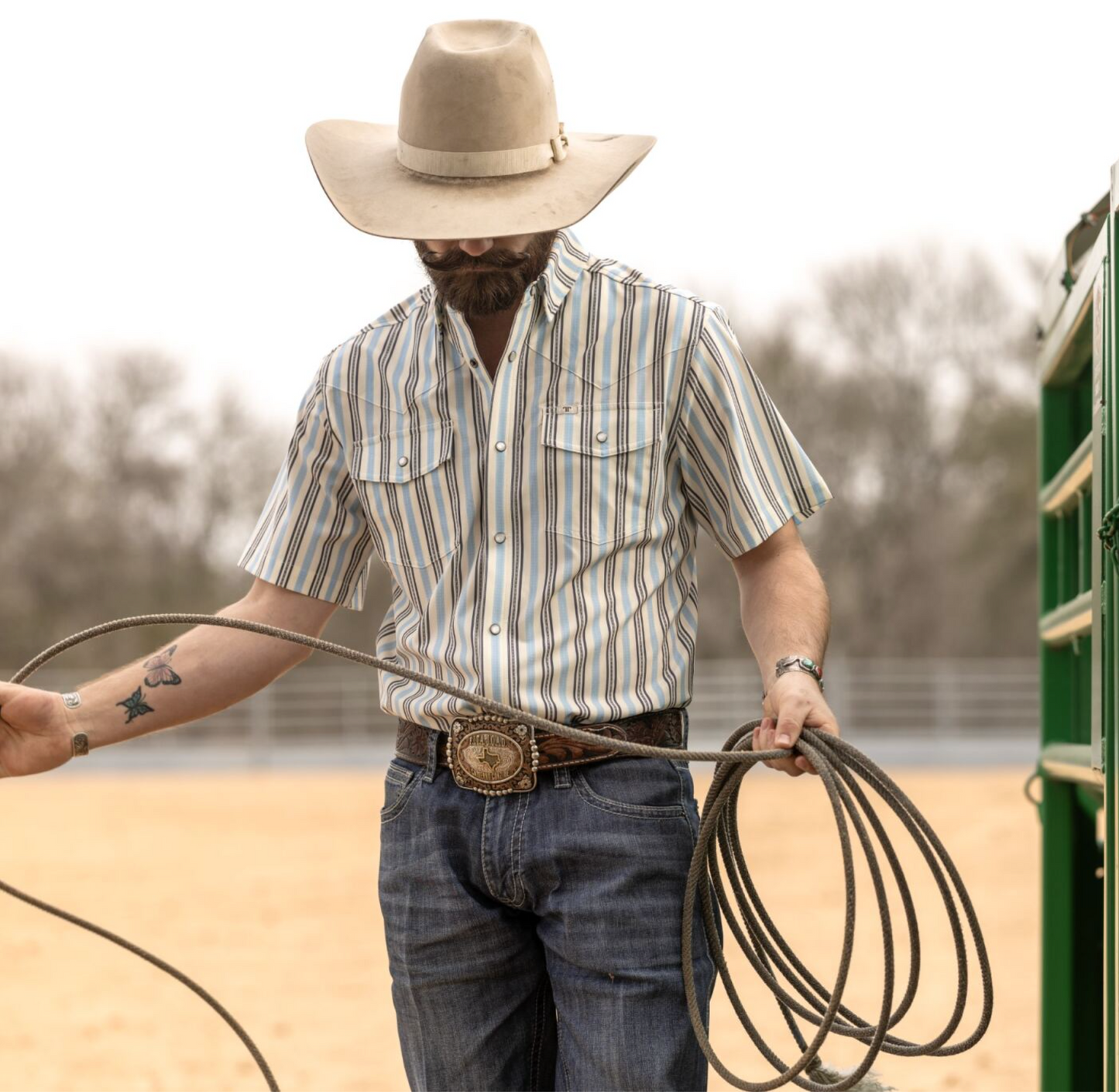 Ferrell | The Jake in Blue | Short Sleeve Snap Shirt