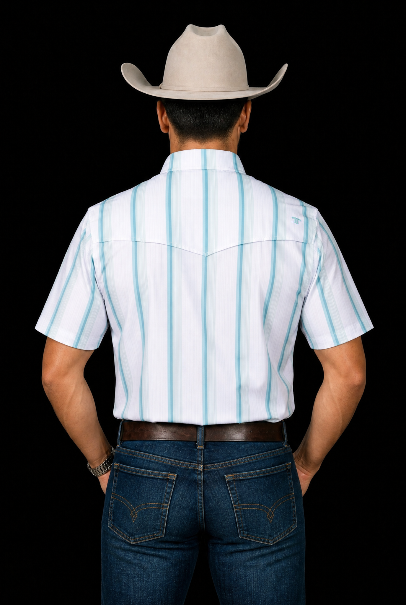 Ferrell | The Tristan | Short Sleeve Snap Shirt | Grey Green