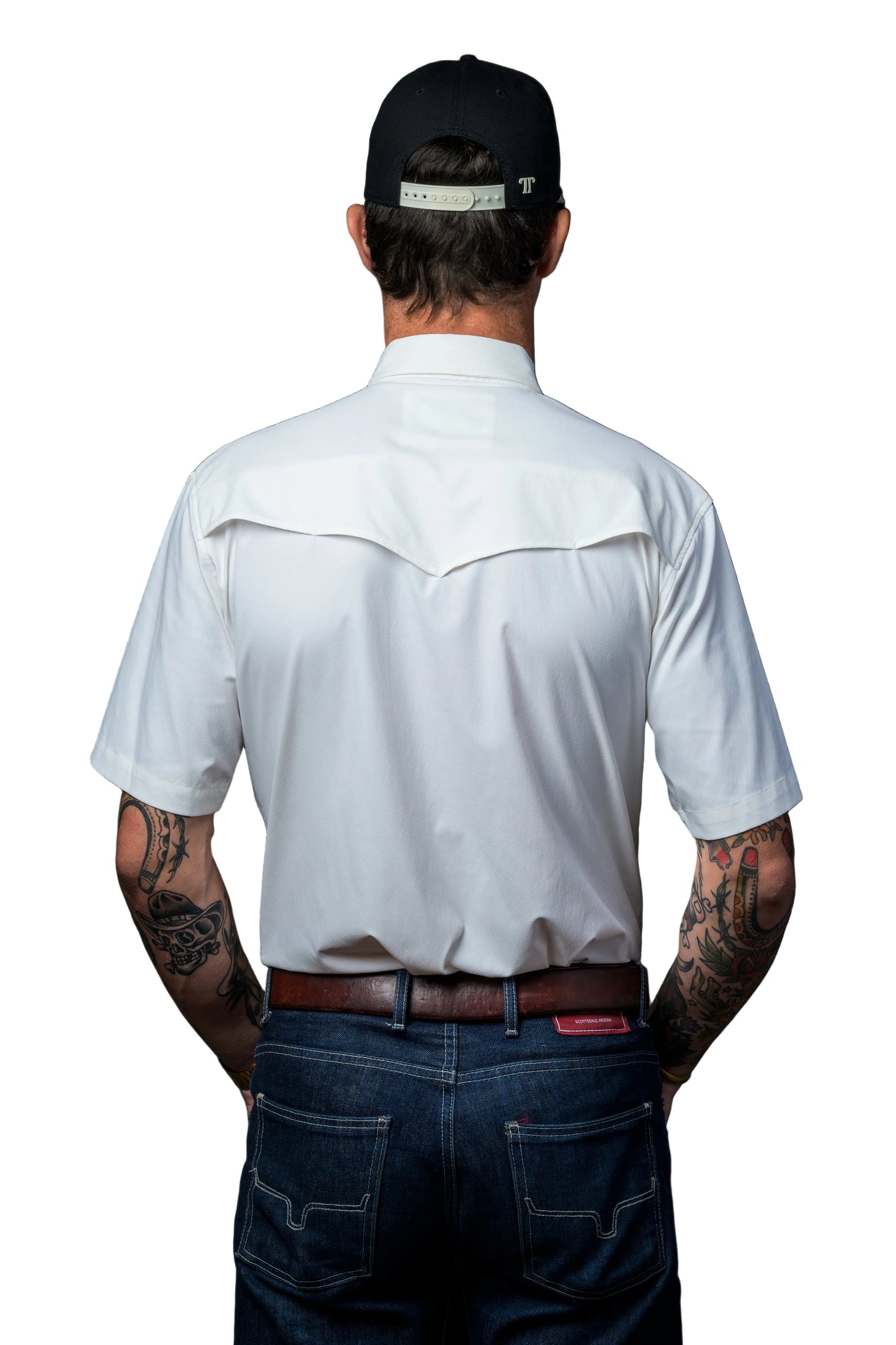 Ferrell | White | Short Sleeve Snap Shirt