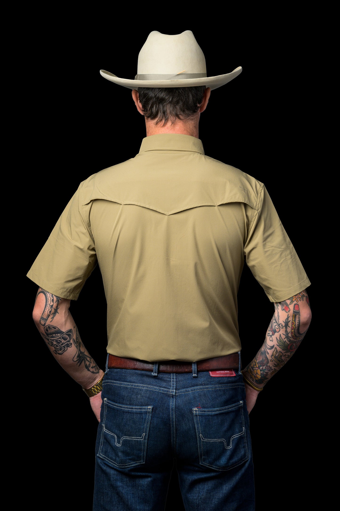Ferrell | Khaki | Short Sleeve Snap Shirt